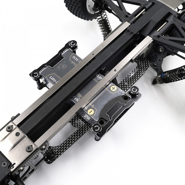 Yeah Racing Kurzer Batteriehalter aus Aluminium-Graphit für Kyosho Optima / Mid / Pro