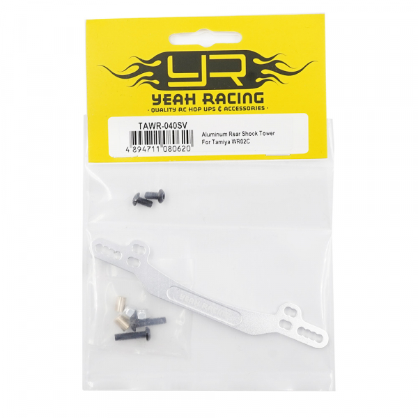 Yeah Racing Aluminum Rear Shock Tower For Tamiya WR02C GF-01(Silver)