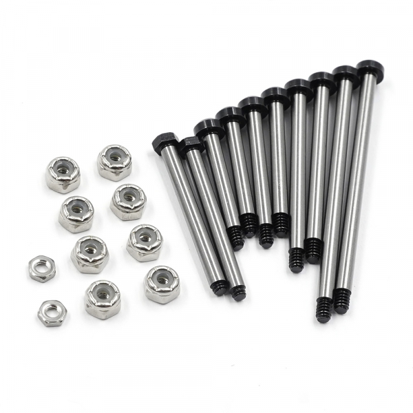 Yeah Racing Edelstahl Aufhängungsarmstift mit Kingpin Set für Team Associated RC10 2WD