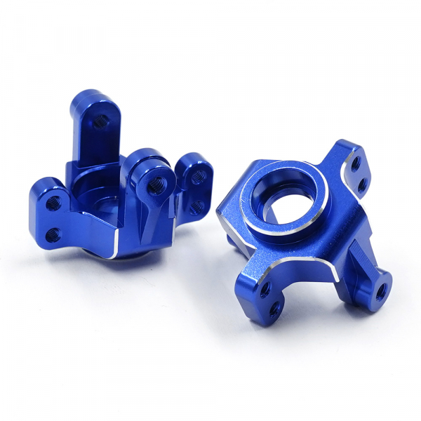 Yeah Racing Aluminum Steering Blocks 2pcs For Team Associated RC10 Rally / Semi-Truck 6x6 6WD / Apex2 (Blue)