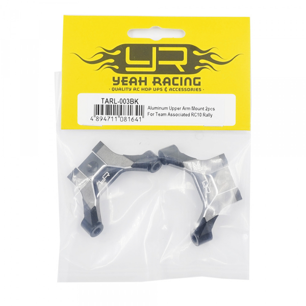Yeah Racing Aluminum Upper Arm Mount black 2pcs For Team Associated RC10 Rally / Semi-Truck 6x6 6WD / Apex2