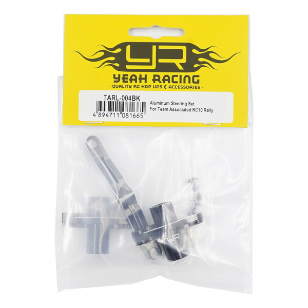 Yeah Racing Aluminium-Lenkungsset für Team Associated RC10 Rallye / Sattelzug 6x6 6WD / Apex2 (Schwarz)