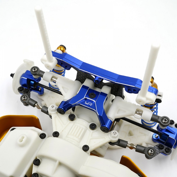 Yeah Racing Aluminum & Graphite Shock Tower (F & R ) Set For Team Associated RC10 Rally (Blue)