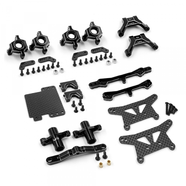 Yeah Racing Aluminum Essential Conversion Kit For Team Associated RC10 Rally - Black