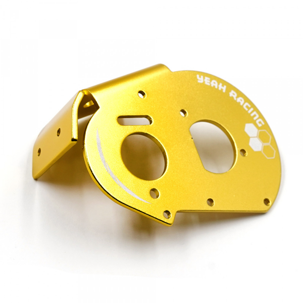 Yeah Racing Aluminum Motor Mount Plate For Team Associated RC10 (Gold)