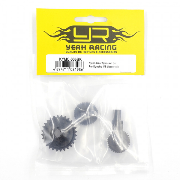 Yeah Racing Nylon-Carbonfaser Zahnrad RitzelSet für Kyosho 1/8 Motorrad