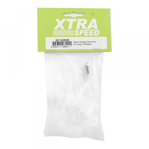 Xtra Speed transparenter Kunststoff Hauptzahnrad-Abdeckung für Tamiya TT-02 Serie