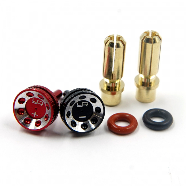 Yeah Racing Aluminium Bullet Plug Grips mit 5 mm Goldkontakten