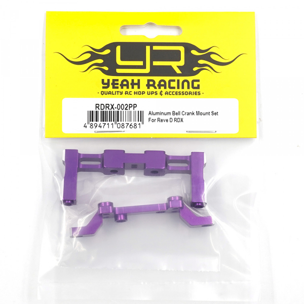 Yeah Racing Aluminium-Bellcrank-Halterungsset für Reve D RDX - Purple