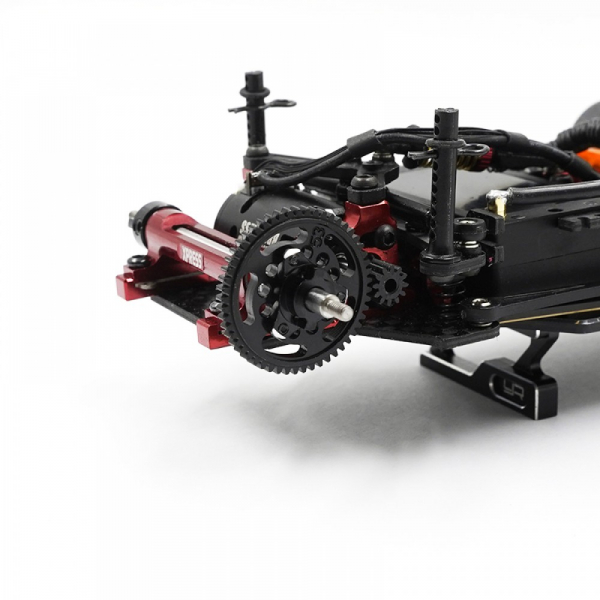 64 Titanium Vollachsen-Set mit 53Z Delrin-Zahnrad - Kyosho Mini-Z MR-03/MR-04 RWD u. XPRESS Pixel Z1
