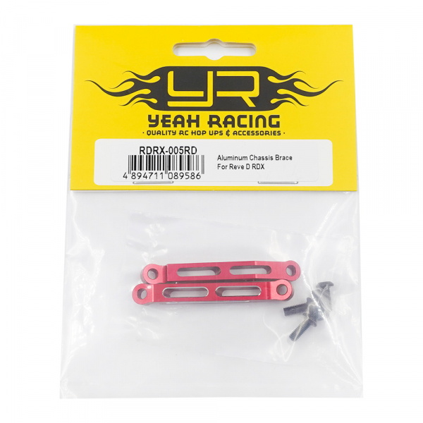 Yeah Racing Aluminium-Chassisstrebe für Reve D RDX – Rot