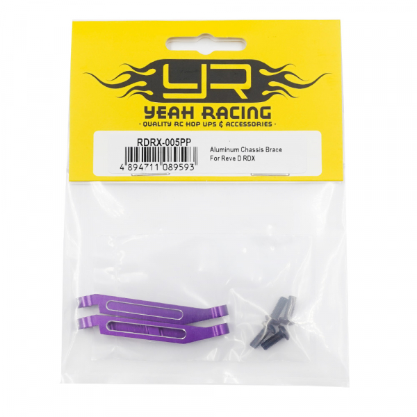 Yeah Racing Aluminium-Chassisstrebe für Reve D RDX – Purple