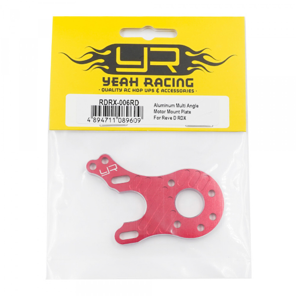 Yeah Racing Aluminium-Motorhalterplatte mit variabler Einstellposition für Reve D RDX - Rot