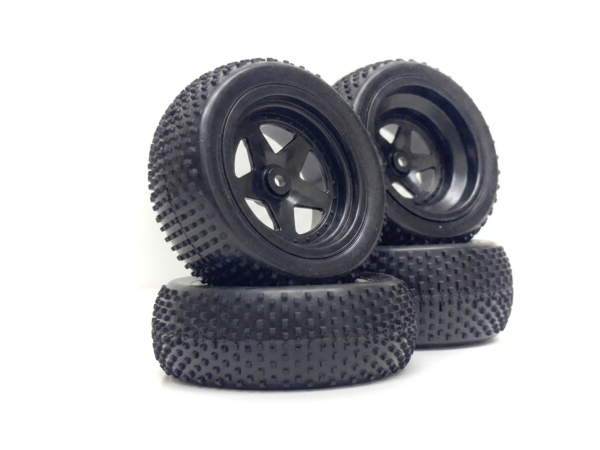 Absima 1:10 Buggy Räderset "Mini Block" schwarz (4)