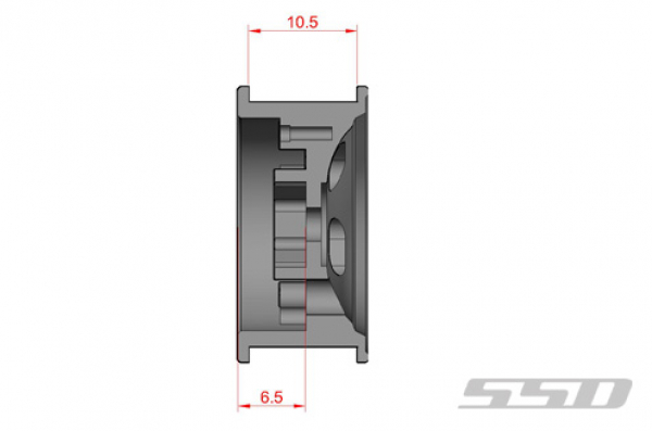 SSD 1.0" Aluminium / Brass Slot Beadlock Felgen (2)