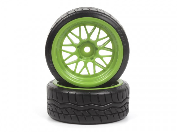 HPI Falken Azenis Drift Reifen /HRE C90 Felgen Grün 6mm Offset 4 Stück