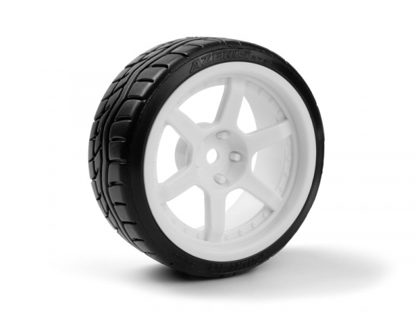 HPI Falken Azenis Drift Tire/HRE C106 Wheel White (6mm OS) 4pcs