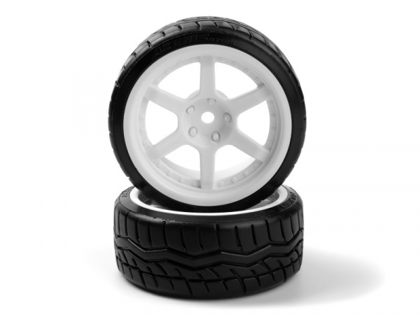 HPI Falken Azenis Drift Tire/HRE C106 Wheel White (6mm OS) 4pcs