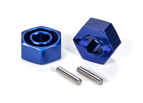 Traxxas Aluminium 12 mm Sechskant-Radmitnehmer blau (2 Stück)