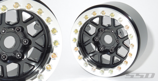 SSD 1.9" Boxer Beadlock Wheels (Black)(2)