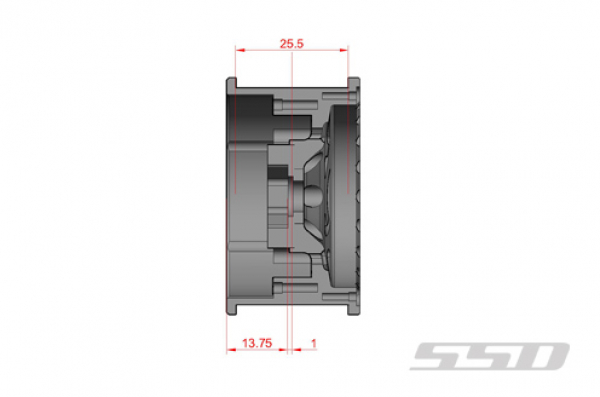 SSD 1.9" Champion Wheels (Grey/Silver)(2)