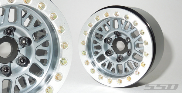 SSD 1.9" Mesh Beadlock Wheels (Grey)(2)