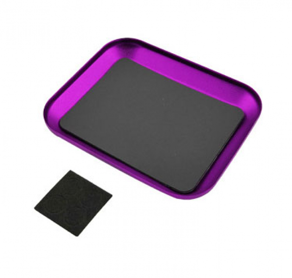 Aluminium Alloy Magnetic Screw the Tray with Magnetic 105x85mm purple