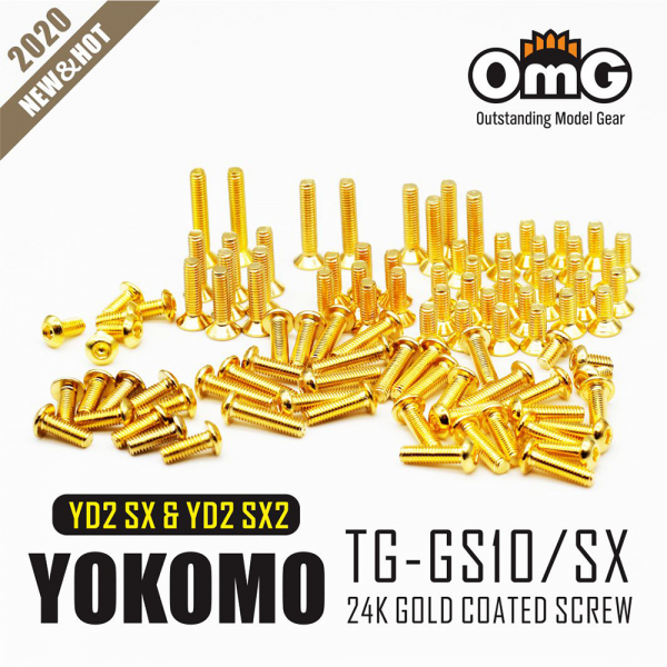 OMG YD2 SX & SX2 stainless steel 24K gold coated screw