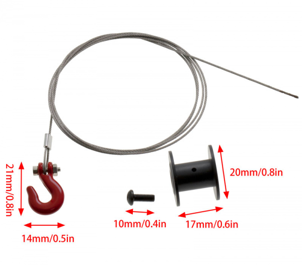 Accessory set for servo winch