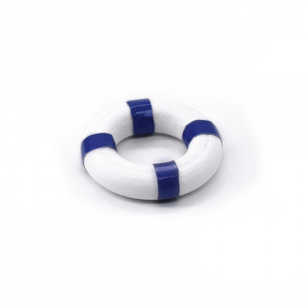 Mini Beach Lifebuoy Decorations for 1:24 Cars Dia 25mm