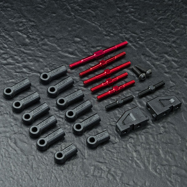 MST RMX 2.5 RTR turnbuckle shaft set (red)