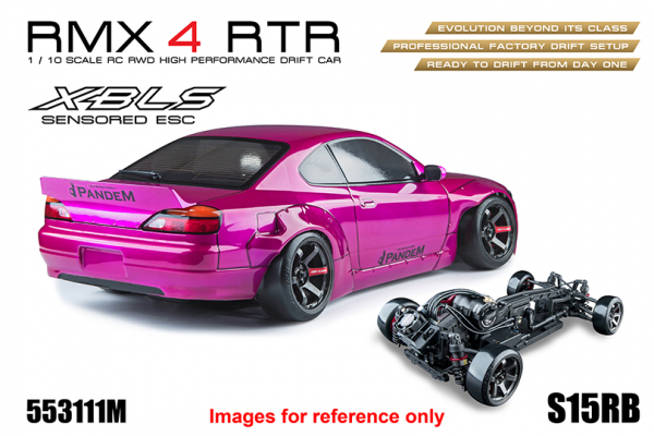 MST RWD Drift Car RMX 4 RTR S15RB (Magenta) - Brushless sensored