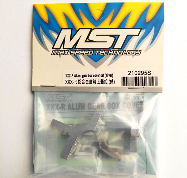 MST XXX-R Alum. gear box cover set (silver)