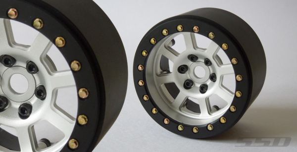 SSD 2.2" Assassin Wide Beadlock Wheels silver (2)