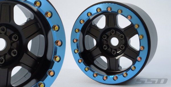 SSD 2.2" Challenger Wheels (Black/Blue)(2)