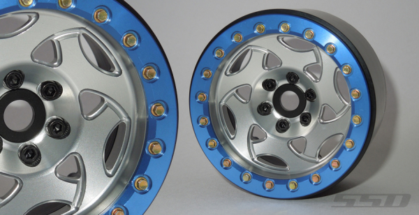 SSD 2.2" Champion  Beadlock Wheels blue/silver (2)