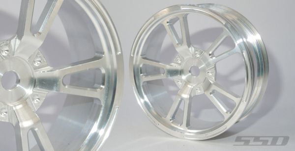 SSD 2.2" V Spoke Drag Front Wheels (Silver)(2)