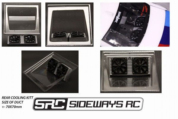 Sideways RC rear cooling kitt 70x70mm