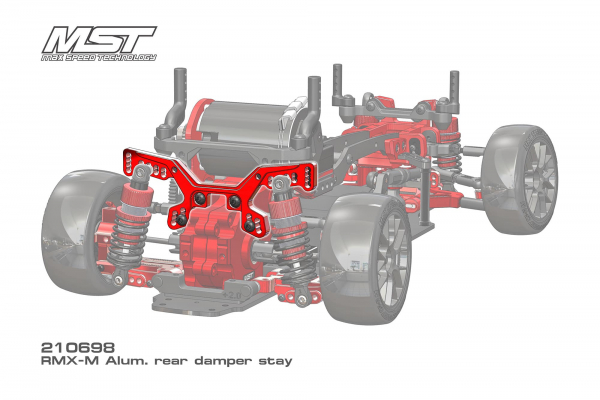 MST RMX-M Alum. rear damper stay (black)