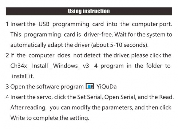 USB Servo Programmer P2 - for OMG-D4/R4/R5/A3 Series Servos