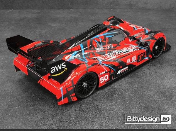 Bittydesign 499T 1/10 LMH 190mm Clear Body für Tamiya TT-02 Chassis