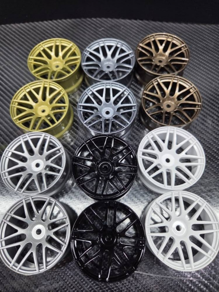 Sideways RC R2 1/10 Drift Felgen 6mm Offset Silber (2)