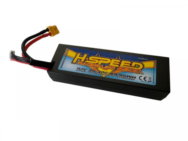 H-SPEED LiPo 4500mAh 11.1V 30C Hardcase Racing Akku mit XT60-Stecker und XH