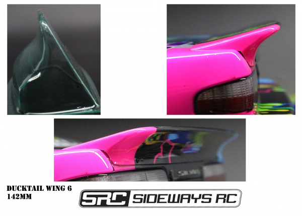 Sideways RC Ducktail Wing 6 - 142mm Wide