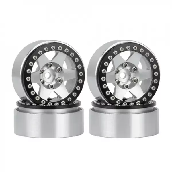 1.9" Aluminium Beadlock Crawler Felgen, 4 Stück - 6Stars-Stil