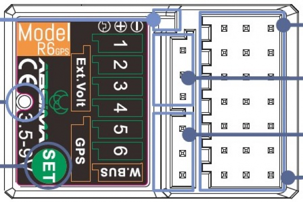 Absima 6-Kanal Empfänger "R6GPS" 2.4GHz (für CR9T)