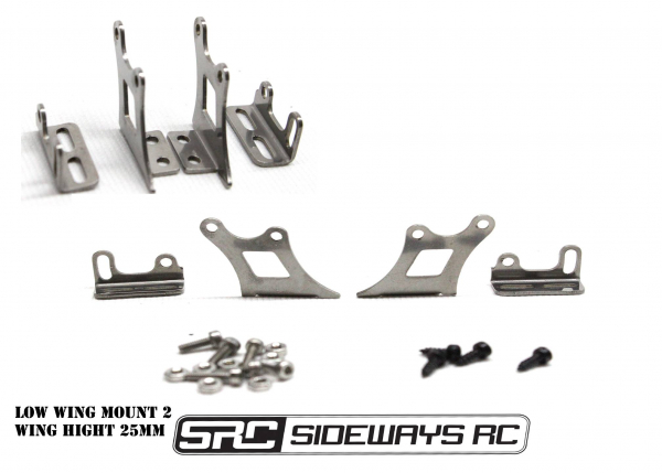 Sideways RC Low Wing Mount 2 – 25mm