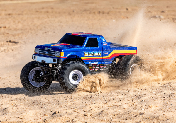 Traxxas Bigfoot 4x4 BL-2S blau 1/10 Monster-Truck RTR nP825 BL-2S Brushless, HD-Teile mit 2827X Akku + 2920 Lader