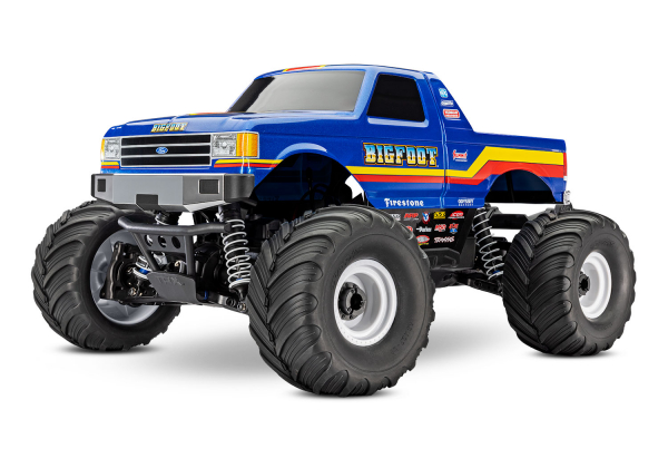 Traxxas Bigfoot 4x4 BL-2S blau 1/10 Monster-Truck RTR nP825 BL-2S Brushless, HD-Teile mit 2827X Akku + 2920 Lader