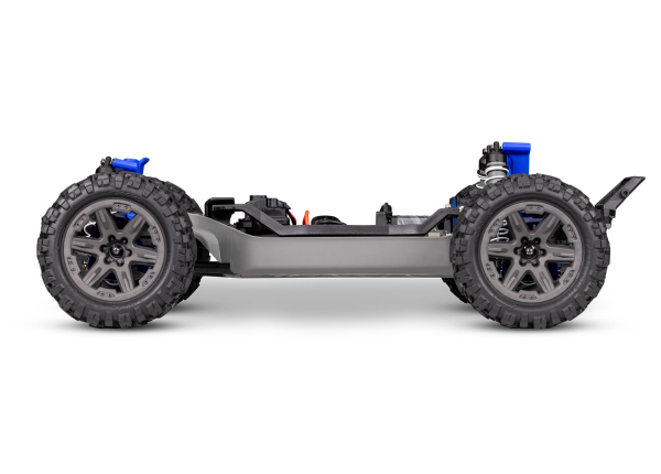 Traxxas Rustler 4x4 BL-2S blau 1/10 Stadium-Truck RTR nP825 BL-2S Brushless, HD-Teile mit 2827X Akku + 2920 Lader